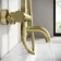 Doon Round Brushed Brass Thermostatic Bath Filler Shower Set