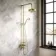 Nevis Brushed Brass Traditional Thermostatic Shower Set with Hand Shower