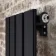 Faro Matt Black Single Flat Panel Vertical Radiator 1600x350mm