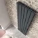 Faro Anthracite Double Flat Panel Vertical Radiator 1800x420mm