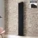 Faro Matt Black Double Flat Panel Vertical Radiator 1800x280mm