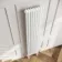 Athens White Double Column Vertical Traditional Radiator 1800x380mm