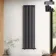 Marbella Matt Black Double Oval Panel Radiator 1800x480mm