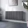 Marbella Anthracite Single Oval Panel Radiator 600x1440mm