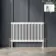 Athens White Double Column Horizontal Traditional Radiator 600x1010mm