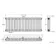 Athens White Triple Column Horizontal Traditional Radiator 450x1190mm