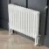 Athens White Triple Column Horizontal Traditional Radiator 600x785mm