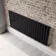 Faro Matt Black Single Flat Panel Horizontal Radiator 600x1400mm