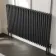 Athens Matt Black Triple Column Horizontal Traditional Radiator 750x1190mm