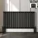 Athens Matt Black Triple Column Horizontal Traditional Radiator 750x1415mm