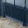 Athens Inky Blue Double Column Horizontal Traditional Radiator 600x1190mm