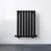 Marbella Matt Black Single Oval Panel Radiator 600x420mm