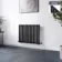 Marbella Matt Black Single Oval Panel Radiator 600x780mm