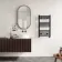 Naples Premium Matt Black Straight Heated Towel Rail 800x450mm