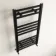 Naples Premium Matt Black Straight Heated Towel Rail 800x450mm