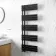 Seville Matt Black Designer Flat Panel Heated Towel Rail 1600x600mm
