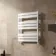 Santorini White Flat Panel Heated Towel Rail 800x600mm