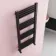 Valetta Matt Black Square Heated Towel Rail 1200x450mm