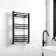 Barcelona Matt Black Straight Heated Towel Rail 800x500mm