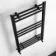 Barcelona Matt Black Straight Heated Towel Rail 800x500mm