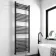 Barcelona Matt Black Straight Heated Towel Rail 1800x600mm