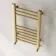 Barcelona Brushed Brass Straight Heated Towel Rail 650x400mm