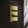 Seville Brushed Brass Designer Flat Panel Heated Towel Rail 800x450mm