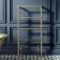 Gibraltar Floor Standing Traditional Brushed Brass Heated Towel Rail 1200x600mm