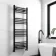 Barcelona Matt Black Straight Heated Towel Rail 1400x500mm