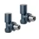 Inky Blue Angled Manual Radiator Valves (Pair) Standard 15mm