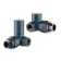Inky Blue Angled Radiator Valves and lockshield pack (Pair) Standard 15mm