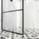 Munich Matt Black Grid Easy Clean 8mm Wet Room Shower Glass Panel 900mm