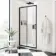 Hamburg Matt Black Easy Clean 8mm Sliding Shower Door 1000mm - Easy Fix Feature