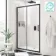 Hamburg Matt Black Easy Clean 8mm Sliding Shower Door 1200mm - Easy Fix Feature