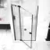 Vienna Matt Black Easy Clean 8mm Hinged Shower Door 900mm