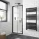 London Matt Black 6mm Bifold Shower Door 700mm