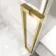 Helsinki Brushed Brass Premium Easy Clean 8mm Hinged Shower Door 1400mm