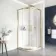 Hamburg Brushed Brass Easy Clean 8mm Quadrant Shower Enclosure 900x900mm - Easy Fix Feature
