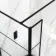 Munich Matt Black Grid Easy Clean 8mm Pivotal Wet Room Shower Glass Return Panel 250mm