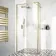 Munich Brushed Brass Framed Easy Clean 8mm Wet Room Shower Glass Return Panel 250mm