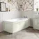 Traditional Linen White Wooden Bath Front Panel 1700mm