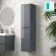 Corsica & Bali Storm Grey Wall Hung Tall Cabinet 1400x350mm