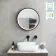 Mollie Black Framed Round Illuminated LED Mirror Cabinet 500mm
