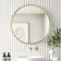 Mollie Brushed Brass Round Bathroom Mirror 800mm