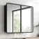 Olivia Black Framed Mirror Cabinet 710x800mm
