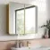 Olivia Matt Brass Mirror Cabinet 710x800mm