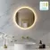 Delilah Brushed Brass Round Backlit Illuminated LED Mirror 500mm
