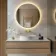 Delilah Brushed Brass Round Backlit Illuminated LED Mirror 800mm