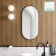 Essence Black Framed Oval Bathroom Mirror 1000x500mm