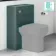 Midnight Green Slimline Back To Wall Toilet Unit 500mm